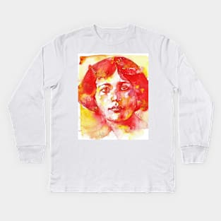 SIMONE WEIL - watercolor portrait .2 Kids Long Sleeve T-Shirt